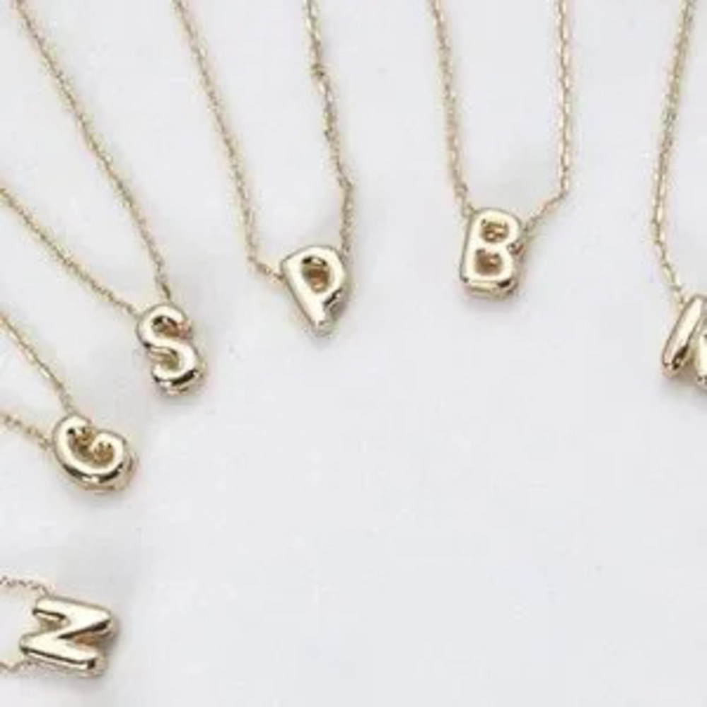 Mini Initial Bubble Necklace (5101)